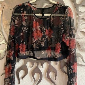 Torrid long sleeve flower undershirt